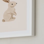 "Baby Rabbit" - Art Print in Beige by Vivian Yiwing - Frame Close-up