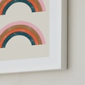 "Double Vintage Rainbow" - Art Print in Delicate Pink by Emanuela Carratoni - Frame Close-up