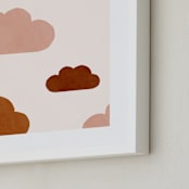 "Paper Clouds" - Art Print in Cinnamon by Iveta Angelova - Frame Close-up