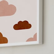 "Paper Clouds" - Art Print in Cinnamon by Iveta Angelova - Frame Close-up