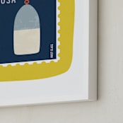 "Oh Buoy" - Art Print in Sunshine by Nadia Hassan - Frame Close-up