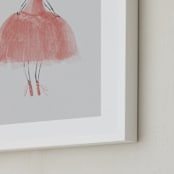 "Painted Ballerina" - Art Print in rose by Grae - Frame Close-up