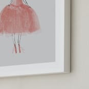 "Painted Ballerina" - Art Print in rose by Grae - Frame Close-up