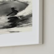 "Wave Rider One" - Art Print in Grey Swell by Jenny Partrite - Frame Close-up