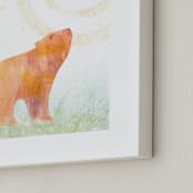 "Wonder II" - Art Print in Grizzly Bear Brown by A Conger - Frame Close-up