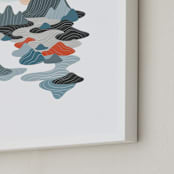 "sky valley" - Art Print in sky grey by so-mi - Frame Close-up