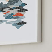 "sky valley" - Art Print in sky grey by so-mi - Frame Close-up