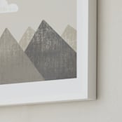 "The Mountains are Calling in the Morning" - Art Print in Mountain by Meghan Hageman - Frame Close-up