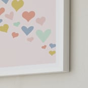 "wave of love" - Art Print in Charming Pink by Kasia Labocki - Frame Close-up