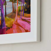 "Enchanted Island" - Art Print in Pink by Jess Franks - Frame Close-up