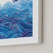 "seas the day" - Art Print in Ocean by Stardust Design Studio - Frame Close-up