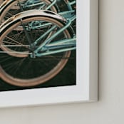 "Let's All Ride" - Art Print in Light Blue by ALICIA BOCK - Frame Close-up