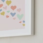 "wave of love" - Art Print in Charming Pink by Kasia Labocki - Frame Close-up