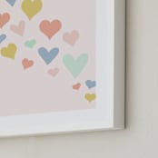 "wave of love" - Art Print in Charming Pink by Kasia Labocki - Frame Close-up