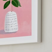 "Stem" - Art Print in Cotton Candy by sue prue - Frame Close-up
