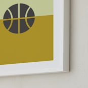 "3 Season Sport | Basketball" - Art Print in Mustard by pacifica project - Frame Close-up