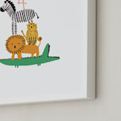 "Safari Stack" - Art Print in Jungle by Hudson meet Rose - Frame Close-up