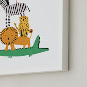 "Safari Stack" - Art Print in Jungle by Hudson meet Rose - Frame Close-up