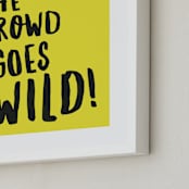 "Buzzer Beater" - Art Print in Lemon Lime by Keen Peachy - Frame Close-up
