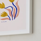 "A Flower For You, A Flower For Me III" - Art Print in Peony by Kayla King - Frame Close-up