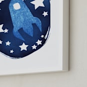 "To the stars and beyond" - Art Print in Prussian Blue by raven erebus - Frame Close-up