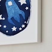 "To the stars and beyond" - Art Print in Prussian Blue by raven erebus - Frame Close-up