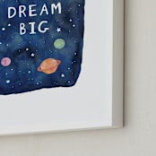 "Galactic Inspiration II" - Art Print in Navy by Creo Study - Frame Close-up