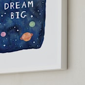 "Galactic Inspiration II" - Art Print in Navy by Creo Study - Frame Close-up