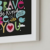 "Rules to live by" - Art Print in Dark Brights by Alethea and Ruth - Frame Close-up