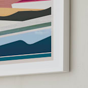 "Outlook" - Art Print in Pond by Jen Florentine - Frame Close-up