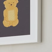 "Honey Bear" - Art Print in Kitchen Counter Black by Elliot Stokes - Frame Close-up