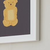 "Honey Bear" - Art Print in Kitchen Counter Black by Elliot Stokes - Frame Close-up