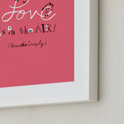 "Love is in the Air!" - Art Print in Amaranth by ERAY - Frame Close-up