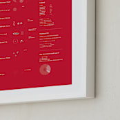 "Scale of the Small" - Art Print in Hot Red by Tyler Tea - Frame Close-up