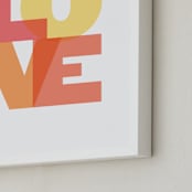 "Love" - Art Print in Peach by Max and Bunny - Frame Close-up