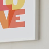 "Love" - Art Print in Peach by Max and Bunny - Frame Close-up