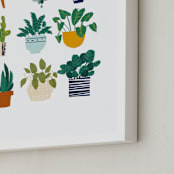 "Planted" - Art Print in Fresh white by Afton Harding - Frame Close-up