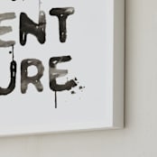 "Adventure" - Art Print in Black by Kelsey McNatt - Frame Close-up