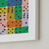 "Fun & Games I" - Art Print in Multi by Ampersand Design Studio - Frame Close-up