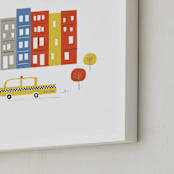 "I love New York" - Art Print in White by Angela Thompson - Frame Close-up