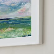 "By the Bay" - Art Print in Sky by Lindsay Megahed - Frame Close-up