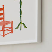 "A Doll's House 2" - Art Print in Pretty Pink by Sarah Knight Davis - Frame Close-up