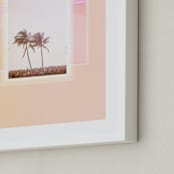 "Sweet summer palms." - Art Print in Peach by Dawn Smith - Frame Close-up