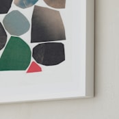 "Paper salad 1" - Art Print in Wasabi by Elliot Stokes - Frame Close-up
