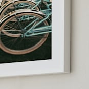 "Let's All Ride" - Art Print in Light Blue by ALICIA BOCK - Frame Close-up