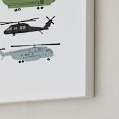 "Chopters" - Art Print in Steel by Rebecca Smith - Frame Close-up