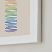 "Rainbow Macarons" - Art Print in Rainbow by Orasie - Frame Close-up