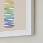 "Rainbow Macarons" - Art Print in Rainbow by Orasie - Frame Close-up