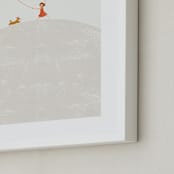 "Over the Hill" - Art Print in Happy Orange by David Michuki - Frame Close-up