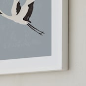 "Take Flight" - Art Print in Dusty Blue by Vera Lim - Frame Close-up